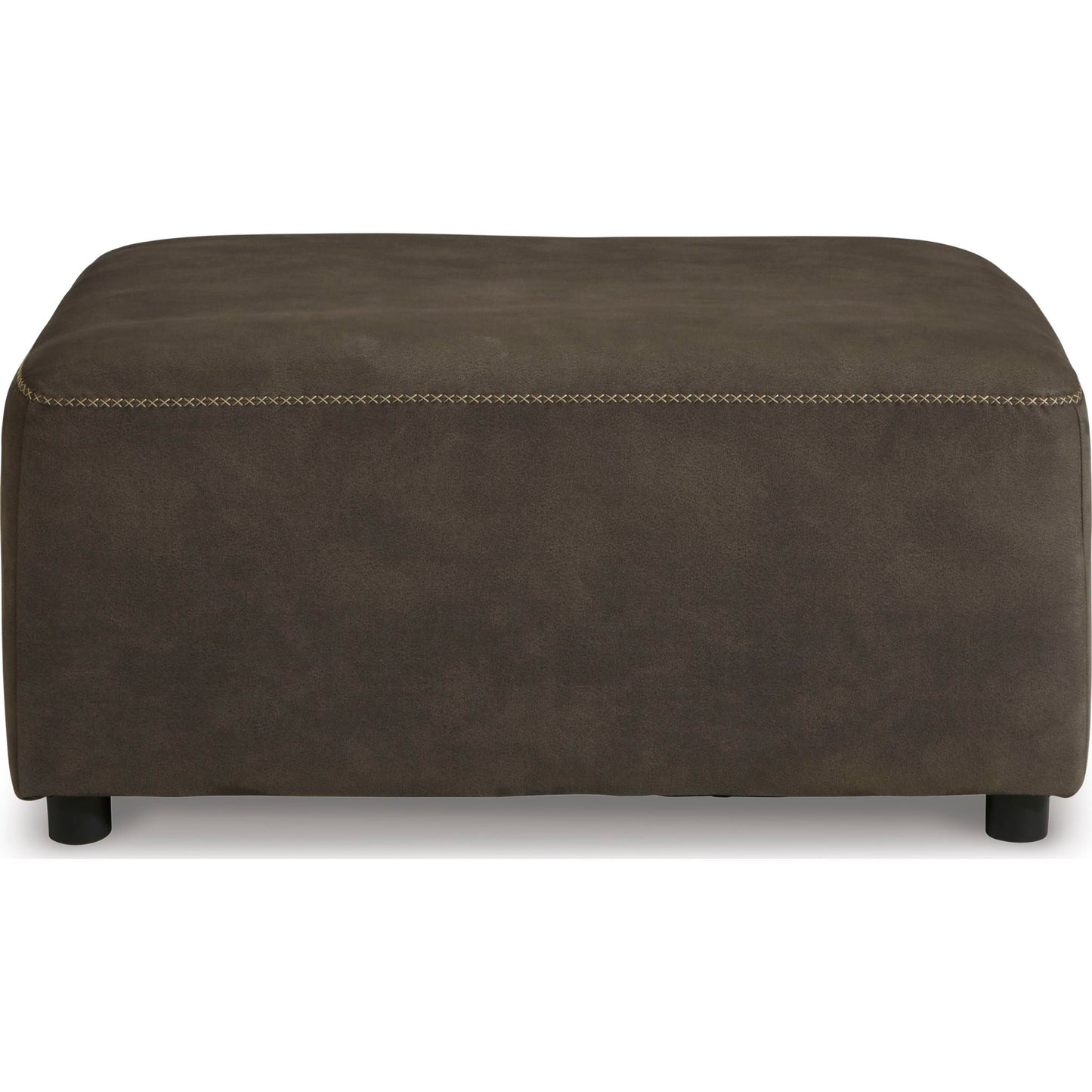 Allena Oversized Accent Ottoman - Gunmetal