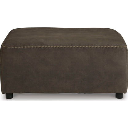 Allena Oversized Accent Ottoman - Gunmetal