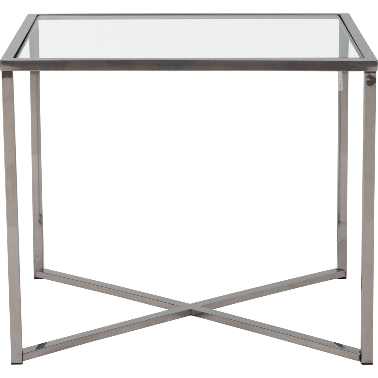 Cross Over End Table - Glass