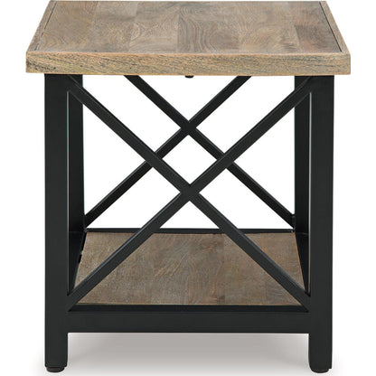 Bristenfort End Table - Brown/Black