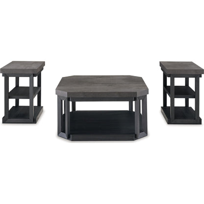 Bonilane 3 Pack Tables - Black/Gray