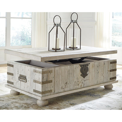 Carynhurst Coffee Table - White Wash Gray