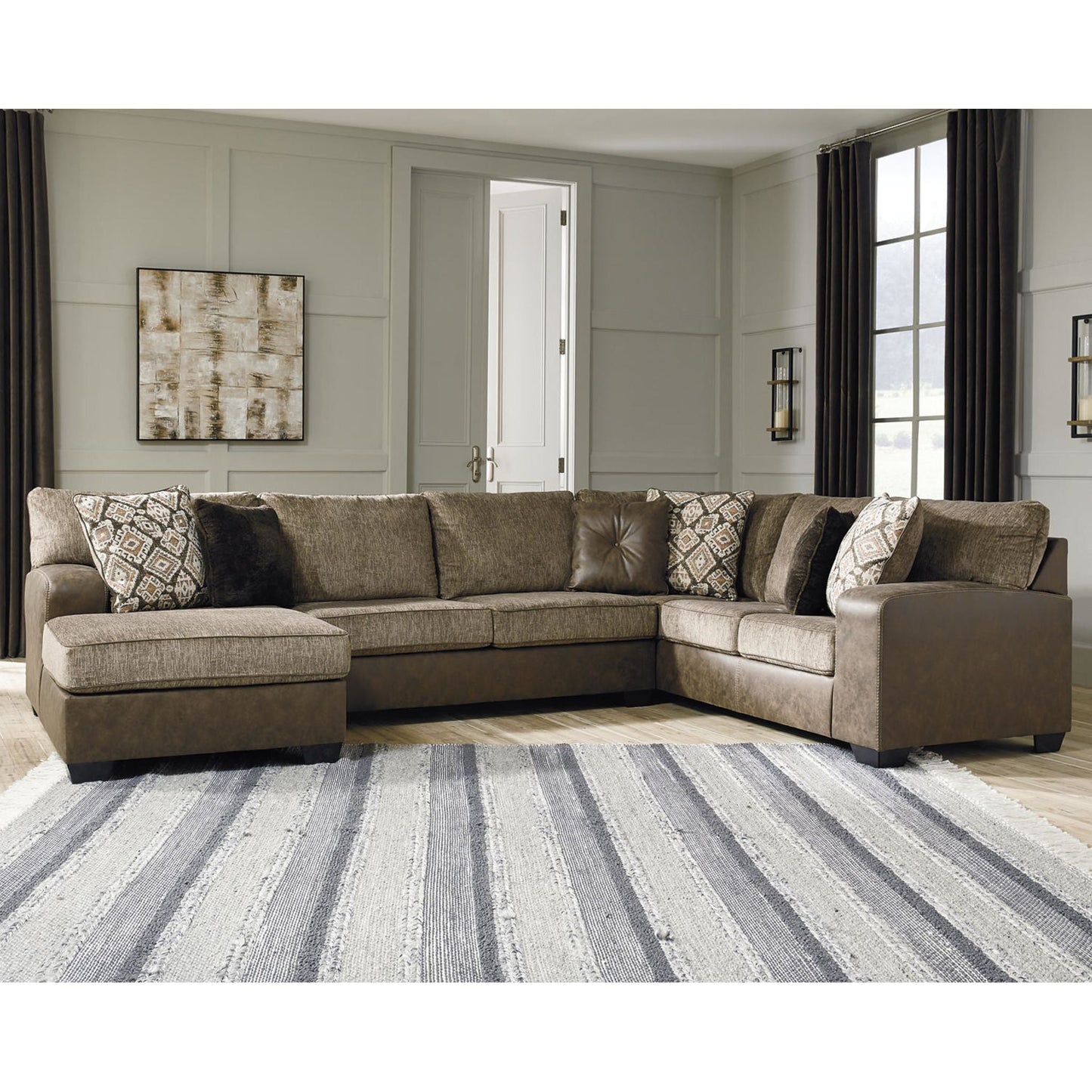 Abalone 3 Piece Sectional with Chaise