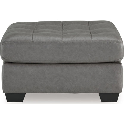 Clairette Court Oversized Accent Ottoman - Alloy