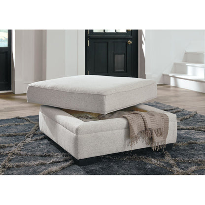 Dellara Storage Ottoman - Chalk