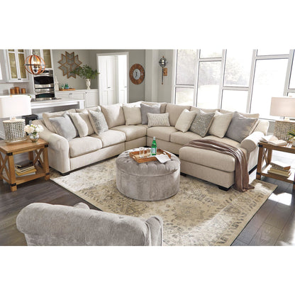 Carnaby Oversized Accent Ottoman - Linen