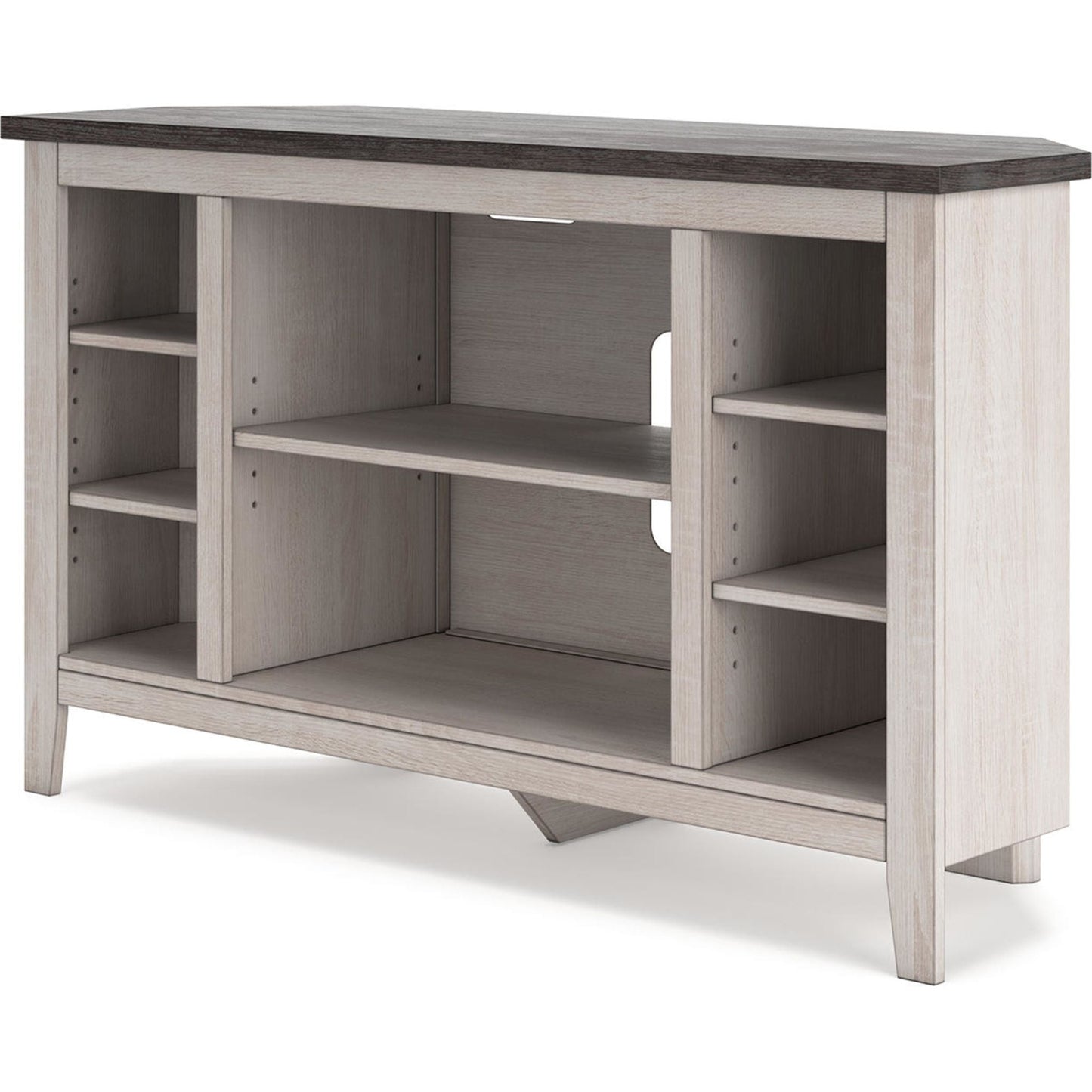 Dorrinson Corner TV Stand - Two-tone