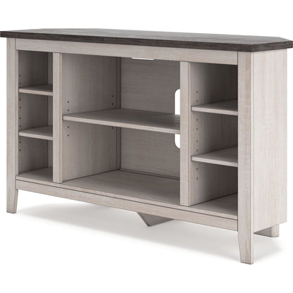 Dorrinson Corner TV Stand - Two-tone
