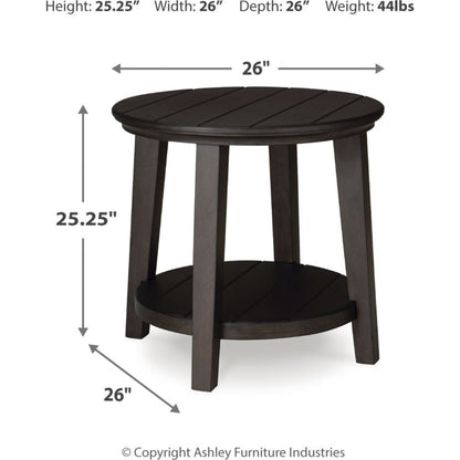 Celamar End Table - Dark Brown