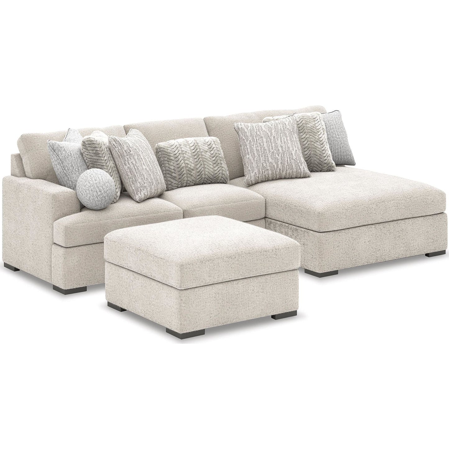 Cuddle Plush 3 Piece Modular Sectional with Chaise