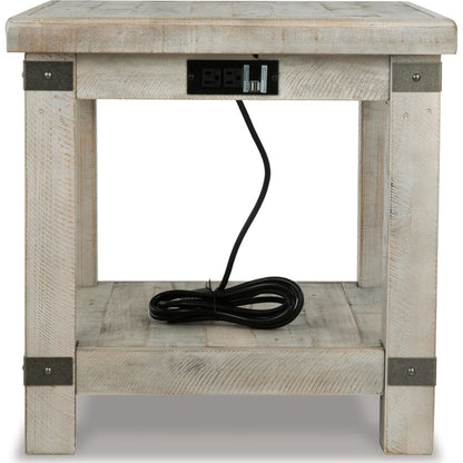 Carynhurst End Table - White Wash Gray