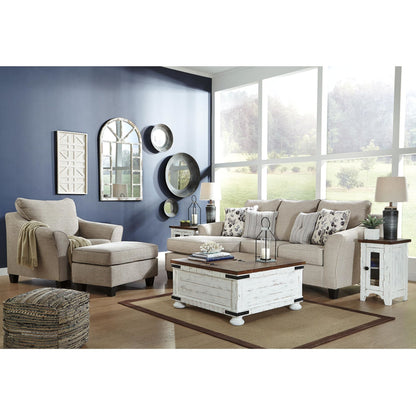 Abney Ottoman - Driftwood