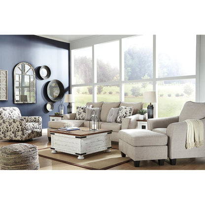 Abney Swivel Chair - Platinum
