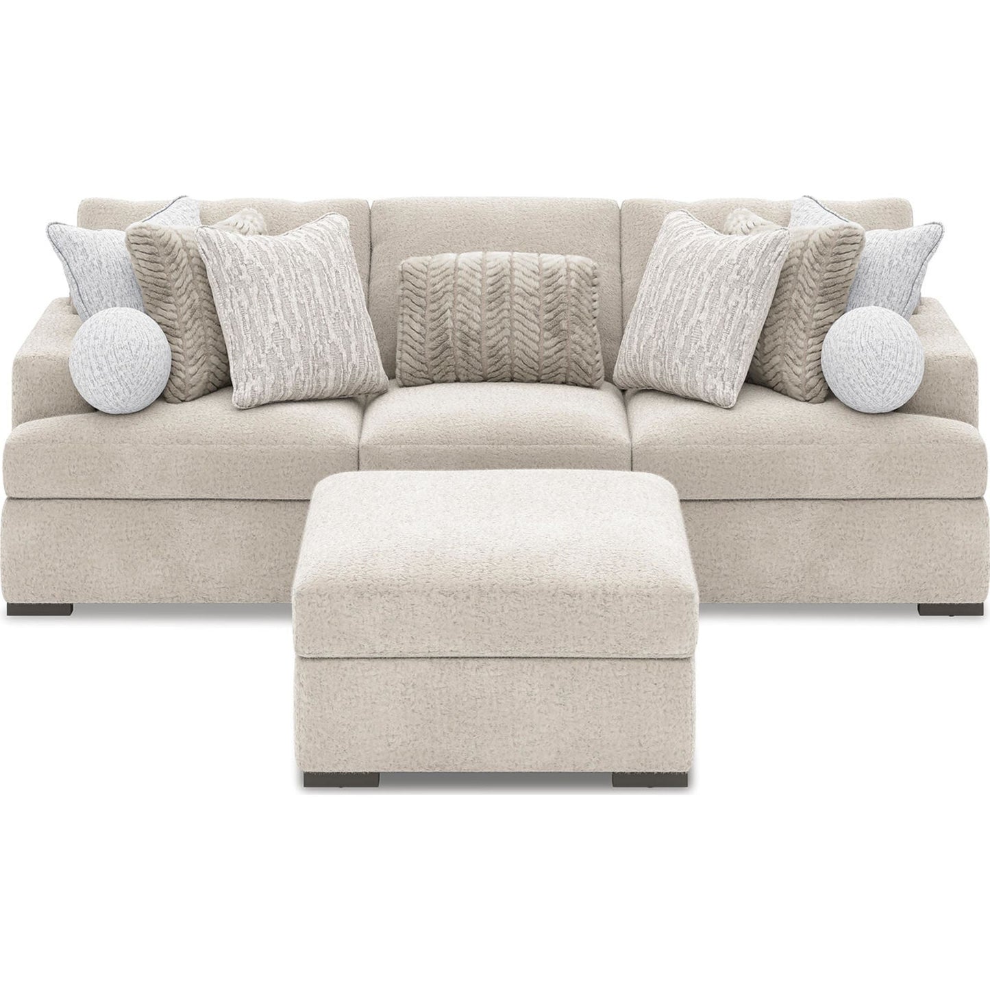Cuddle Plush 3 Piece Modular Sectional - Arctic