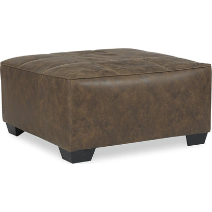 Abalone Oversized Accent Ottoman - Chocolate