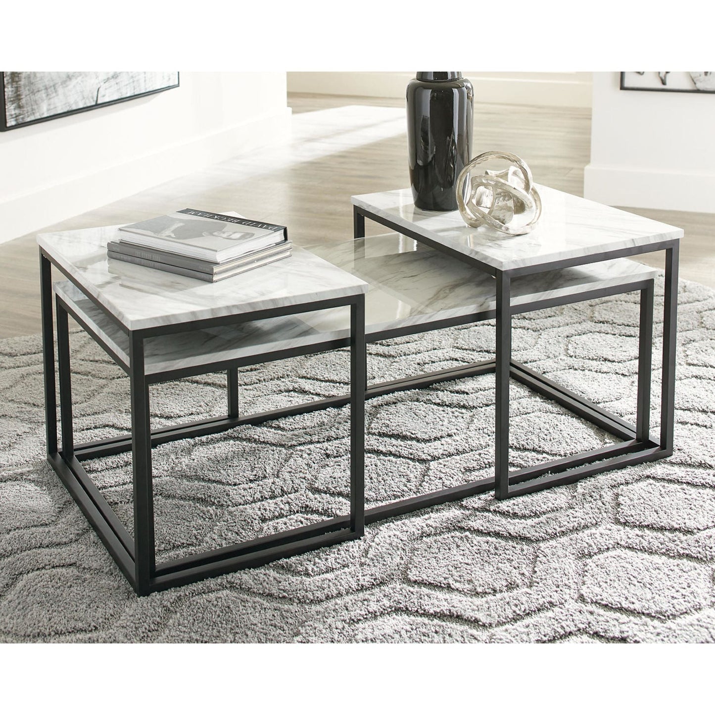 Donnesta 3 Pack Tables - White