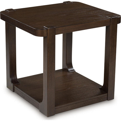 Breckington End Table - Dark Brown