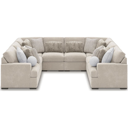 Cuddle Plush 8 Piece Modular Sectional with Ottomans - Arctic