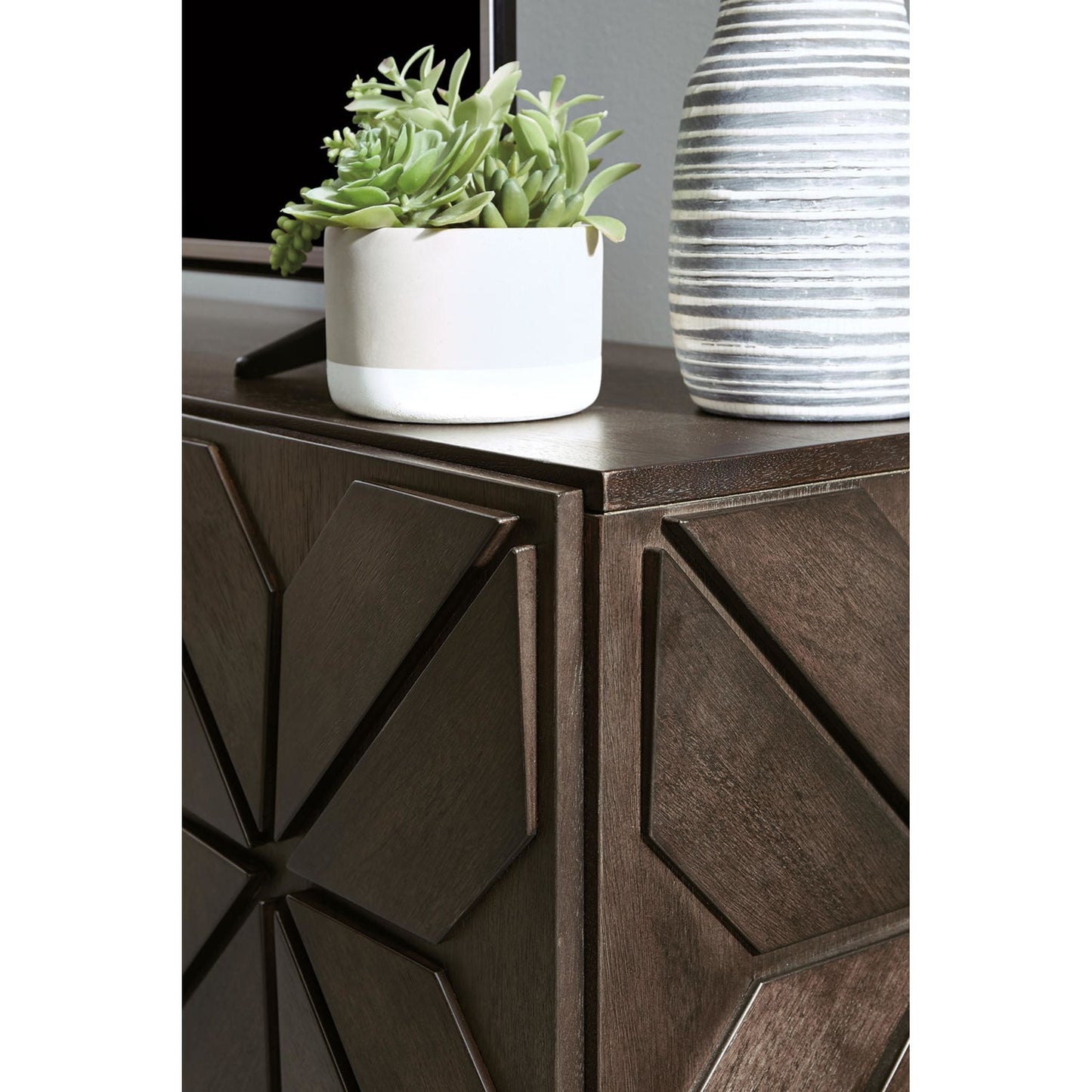 Chasinfield TV Stand - Dark Brown