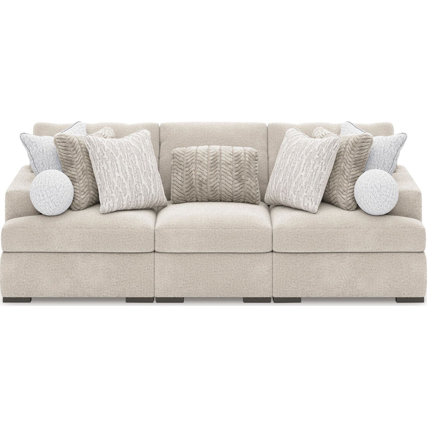 Cuddle Plush 3 Piece Modular Sectional - Arctic
