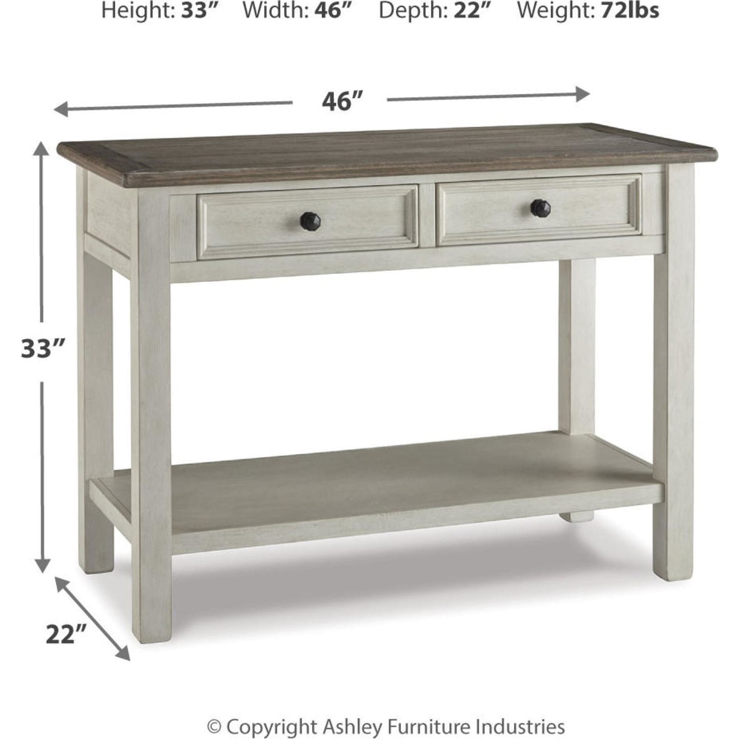 Bolanburg Sofa Table - Two-tone