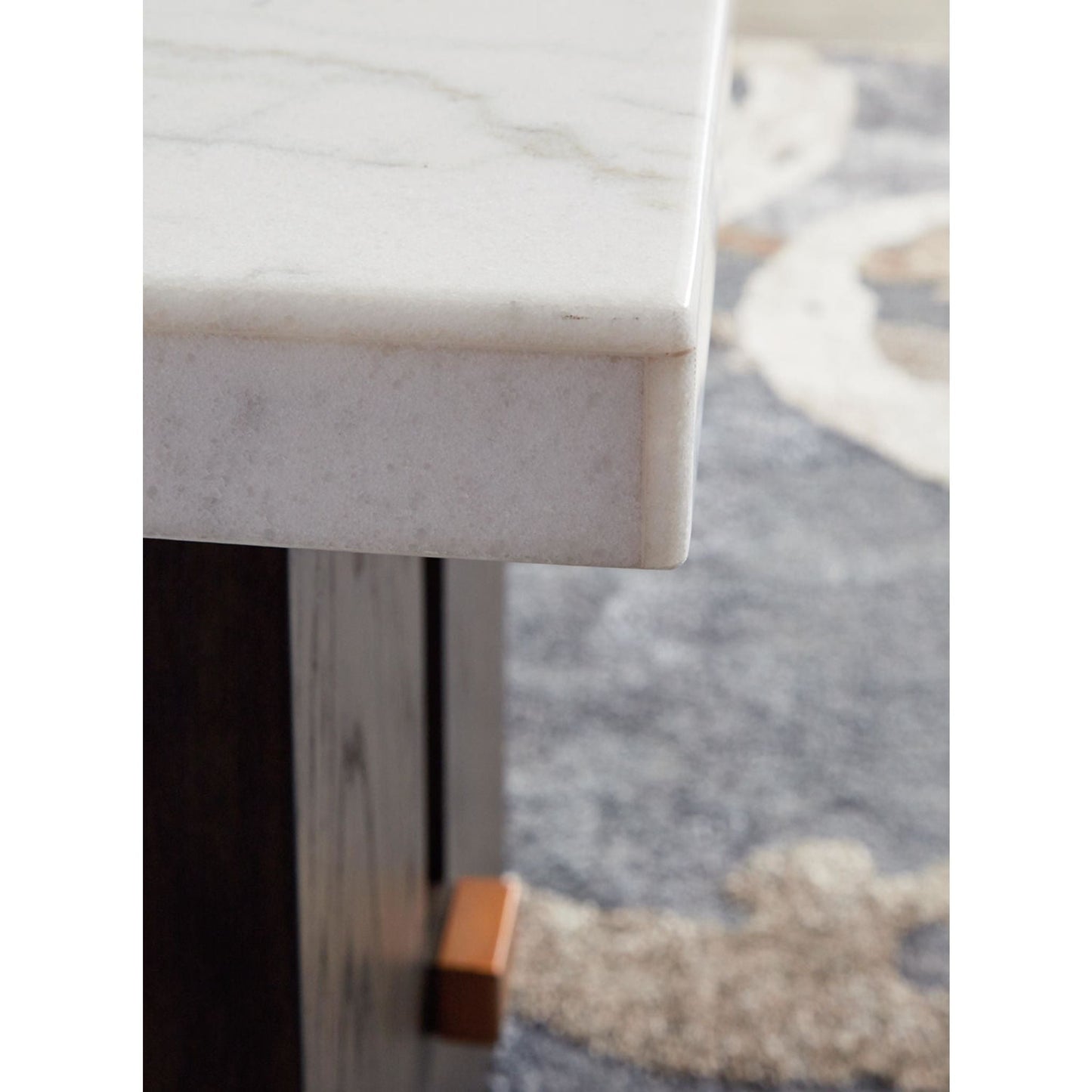 Burkhaus End Table - White/Dark Brown
