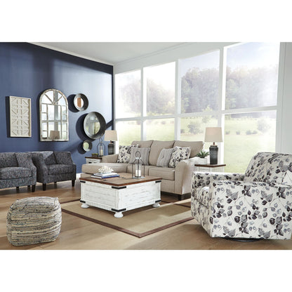 Abney Swivel Chair - Platinum