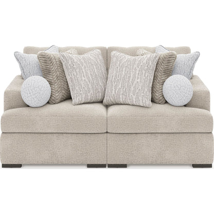 Cuddle Plush 2 Piece Modular Sectional - Arctic
