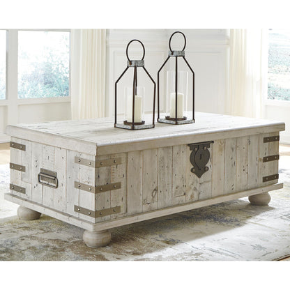 Carynhurst Coffee Table - White Wash Gray