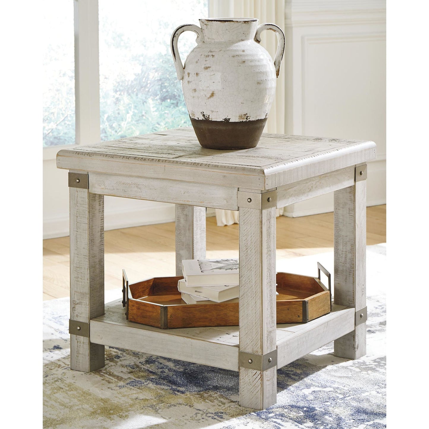 Carynhurst End Table - White Wash Gray