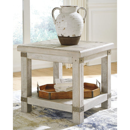 Carynhurst End Table - White Wash Gray