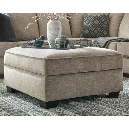 Bovarian Storage Ottoman - Stone