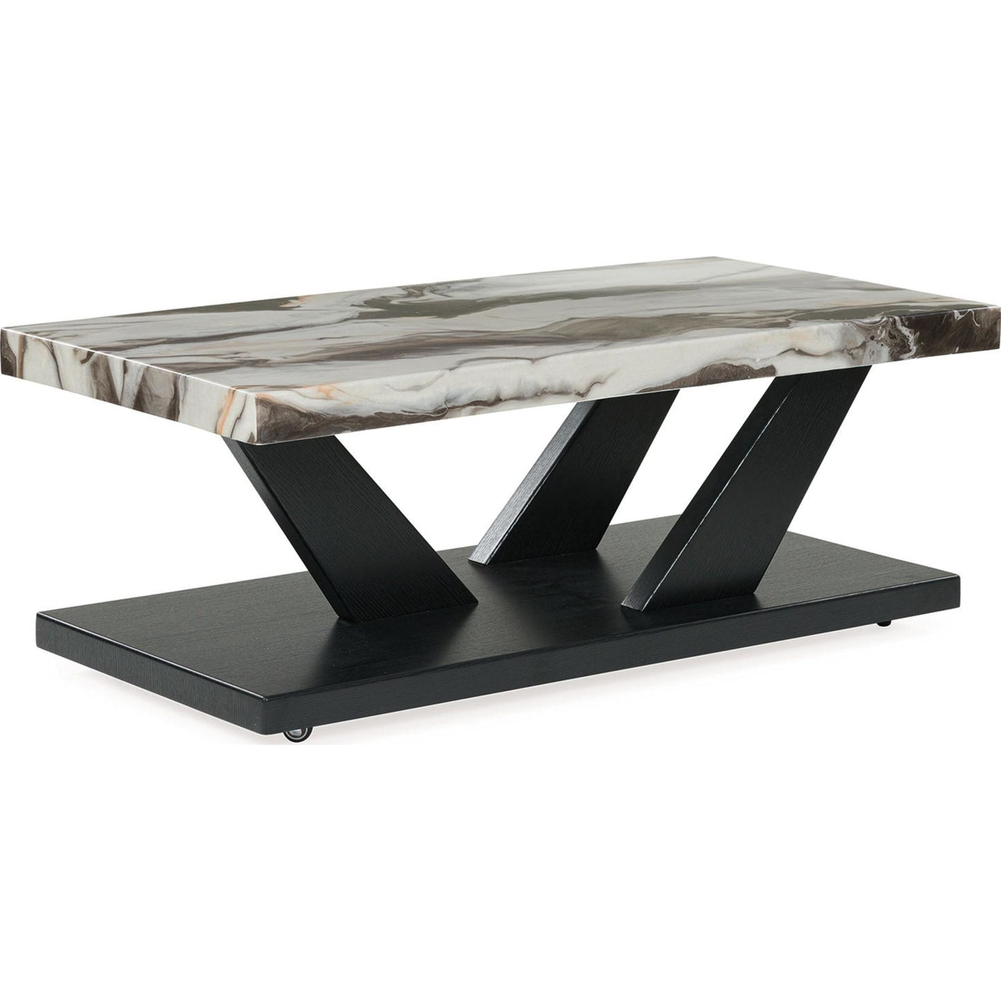 Cendill 3 Pack Tables - Dark Brown/White/Black