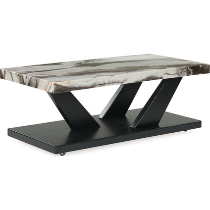 Cendill 3 Pack Tables - Dark Brown/White/Black