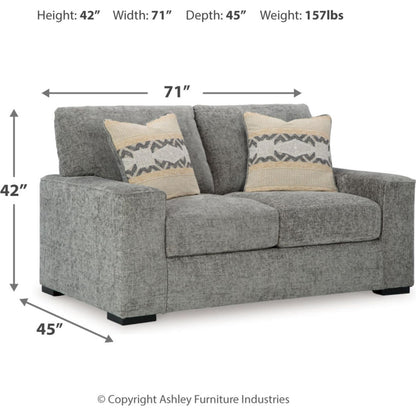 Dunmor Loveseat - Graphite