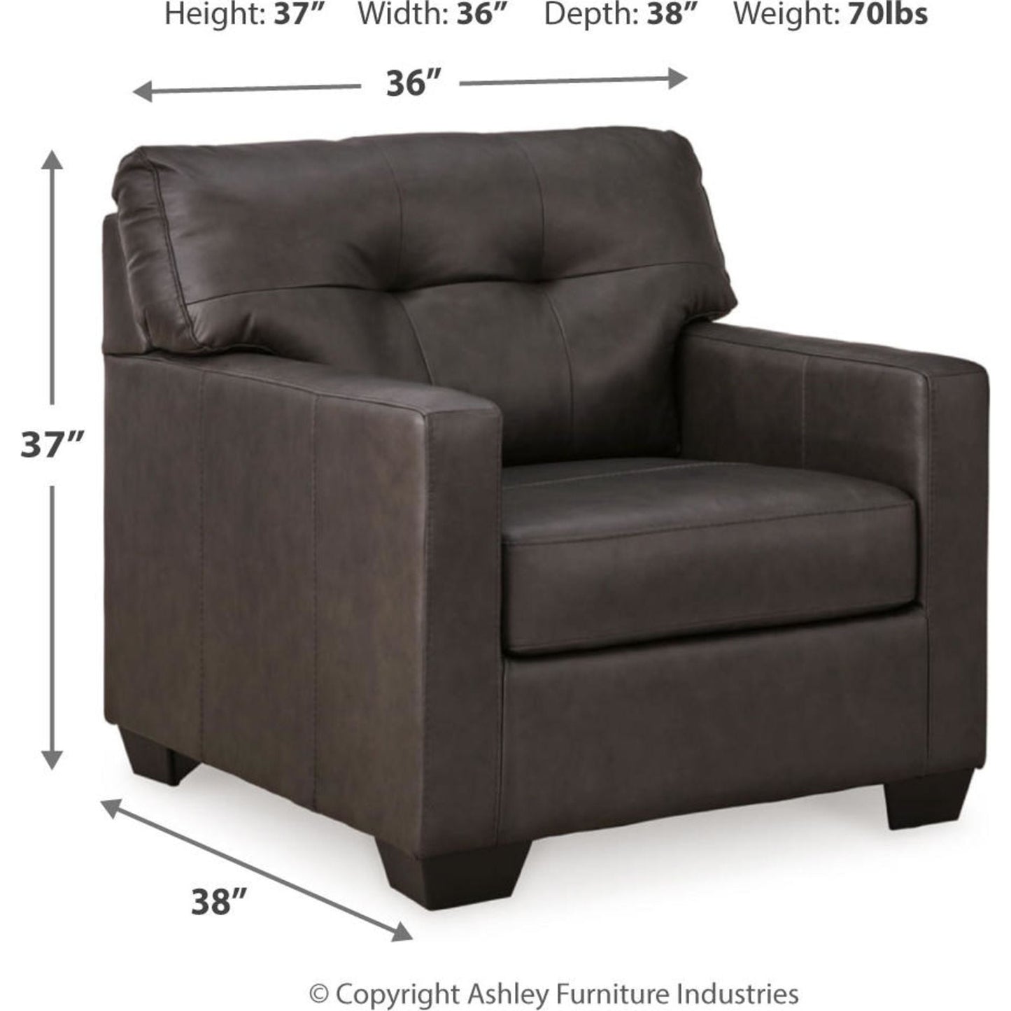 Belziani Chair and a Half - Storm