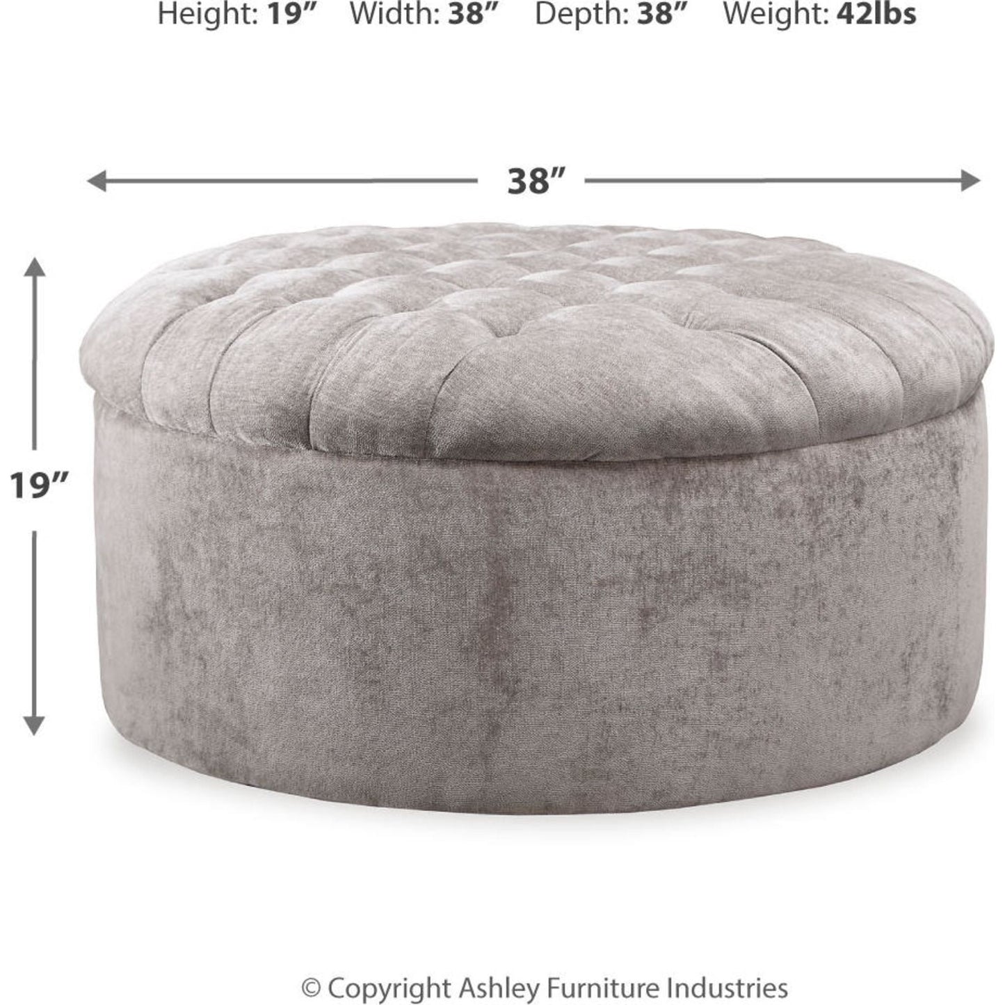 Carnaby Oversized Accent Ottoman - Linen