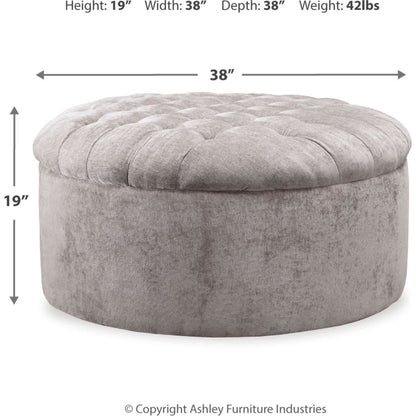 Carnaby Oversized Accent Ottoman - Linen