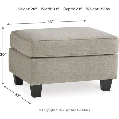 Abney Ottoman - Driftwood