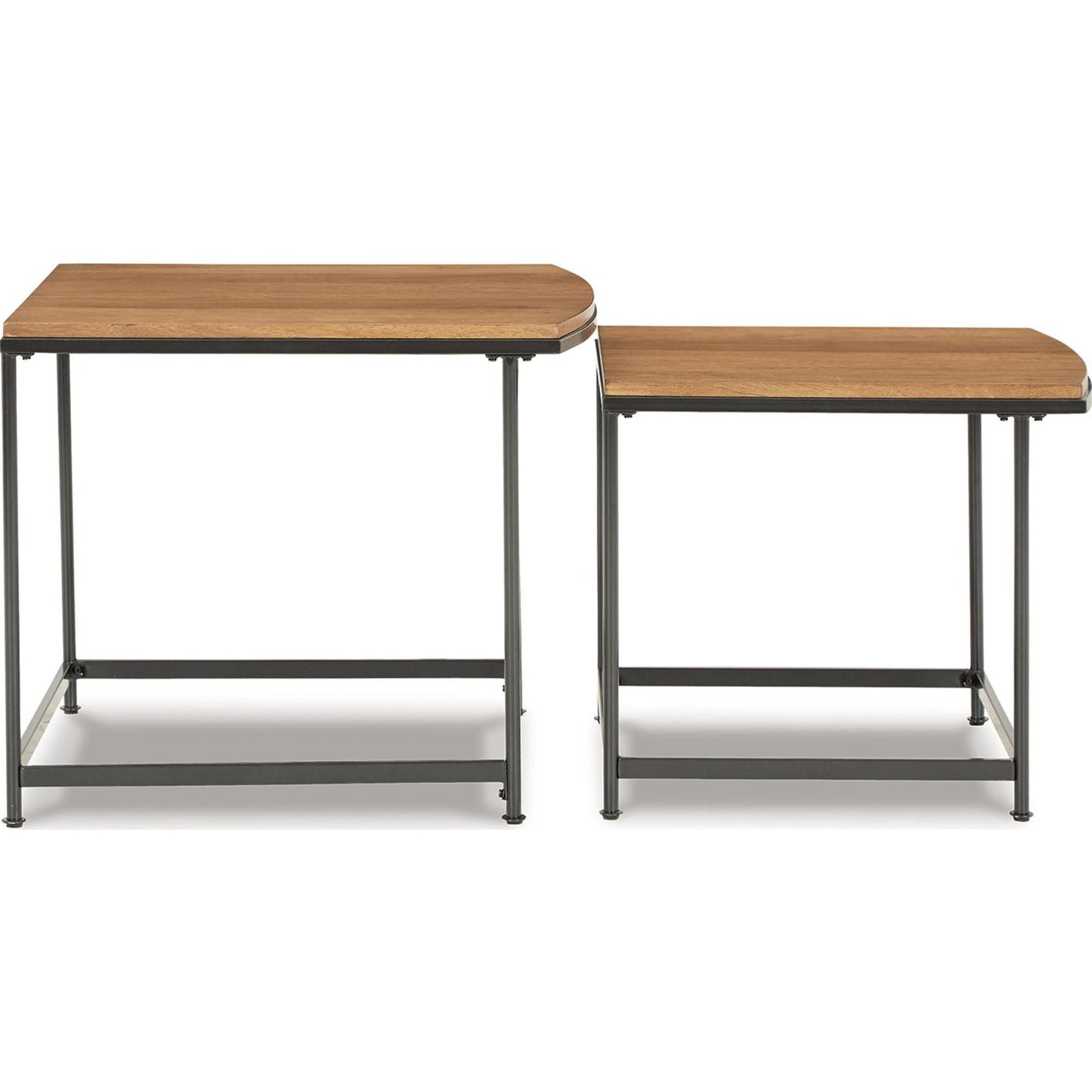 Drezmoore Nesting End Table (Set of 2) - Light Brown/Black