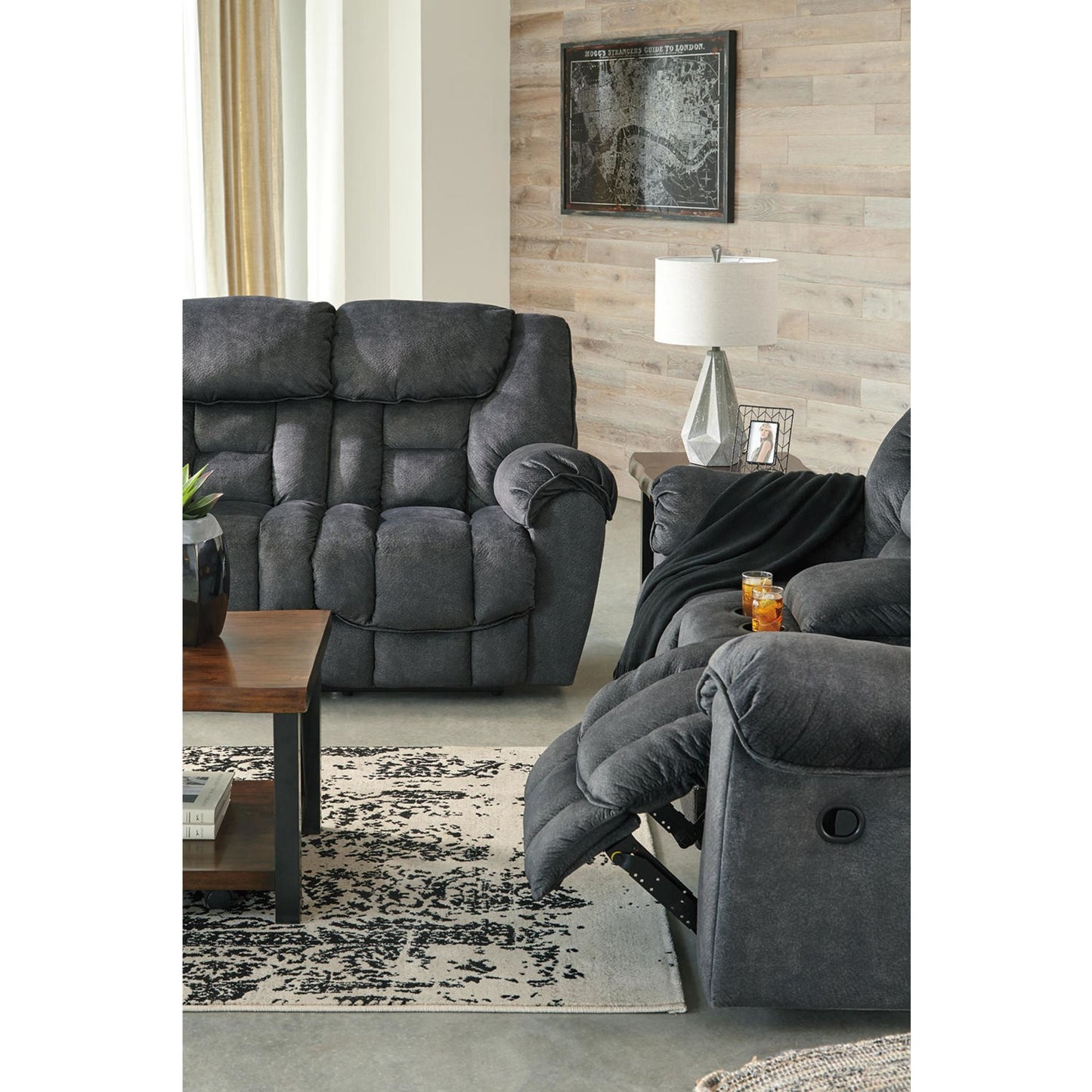 Capehorn Reclining Sofa - Granite