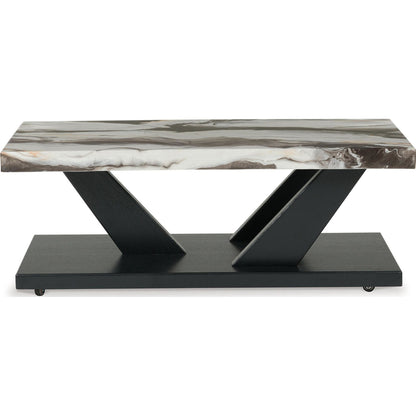 Cendill 3 Pack Tables - Dark Brown/White/Black