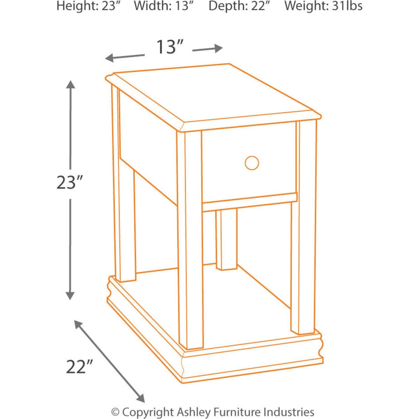 Breegin End Table - Brown