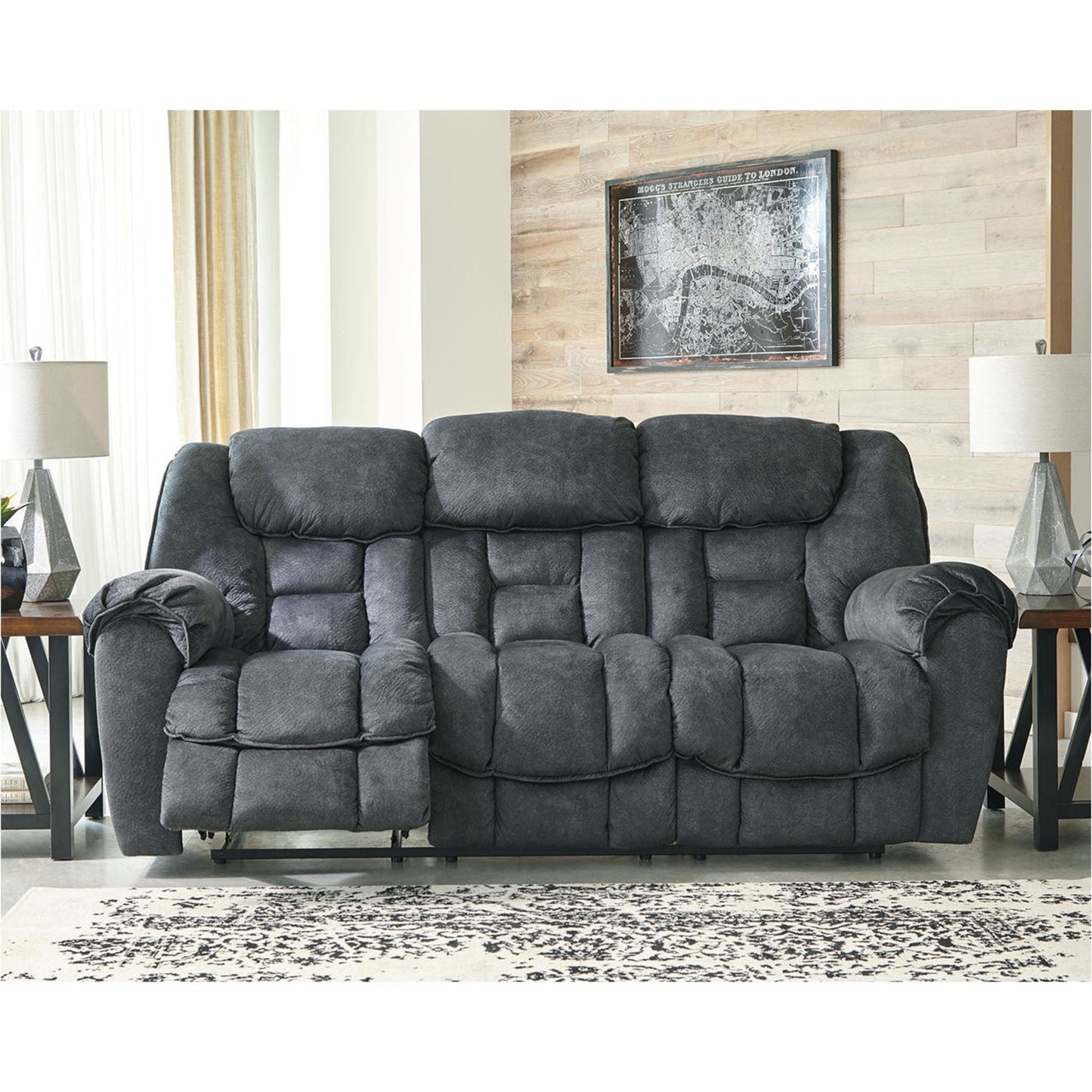 Capehorn Reclining Sofa - Granite