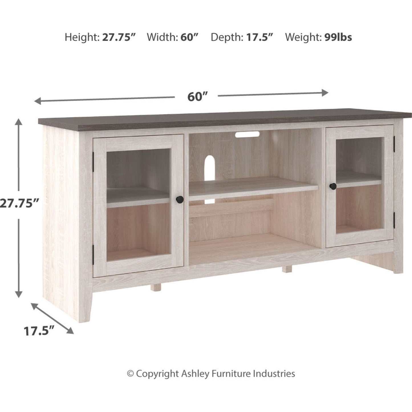 Dorrinson TV Stand - Two-tone