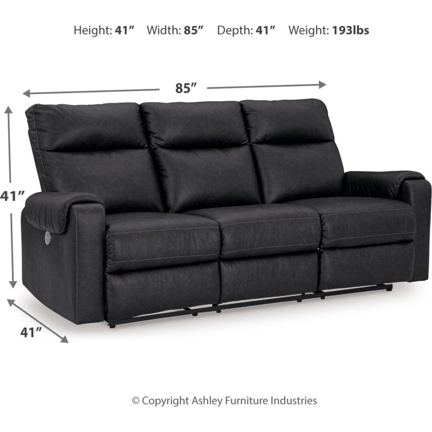 Axtellton Power Reclining Sofa - Carbon