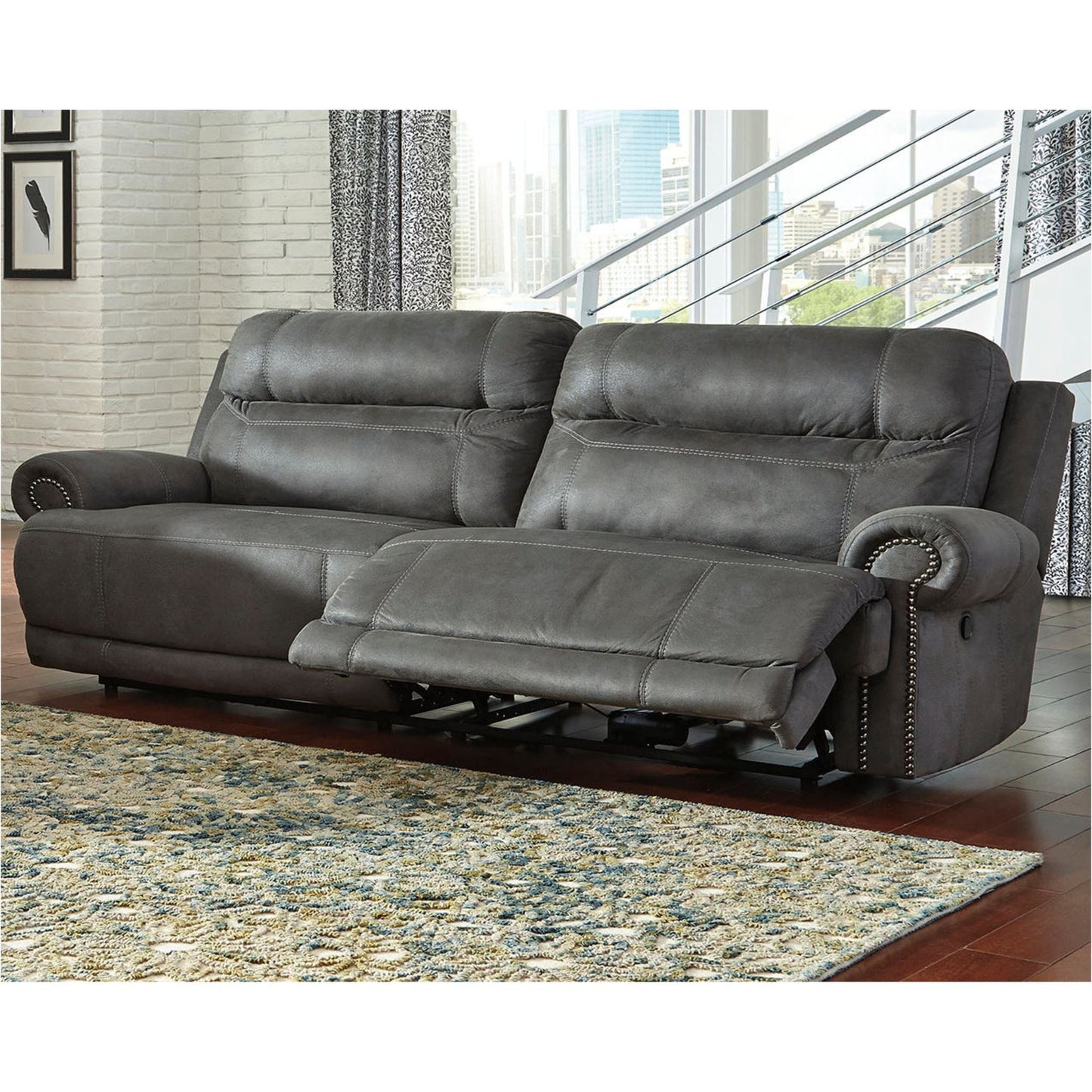 Austere Reclining Sofa - Gray