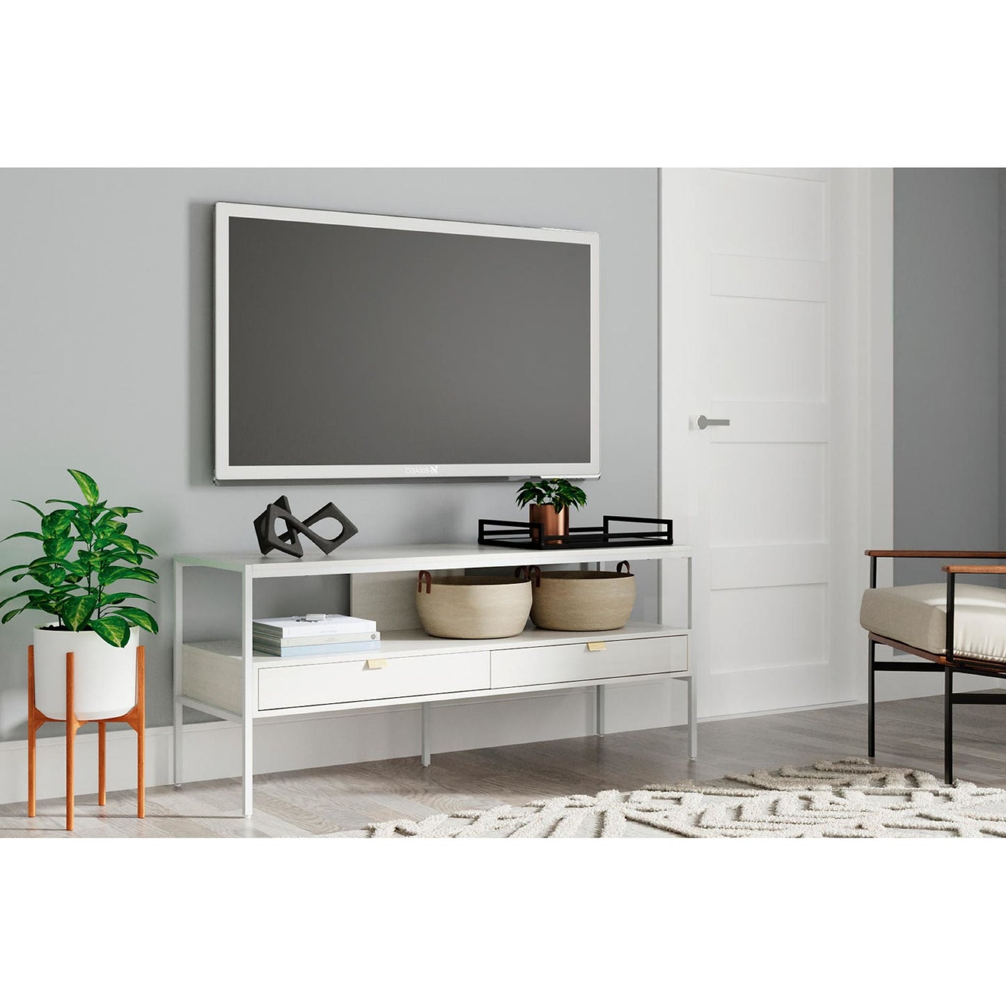 Deznee TV Stand - White