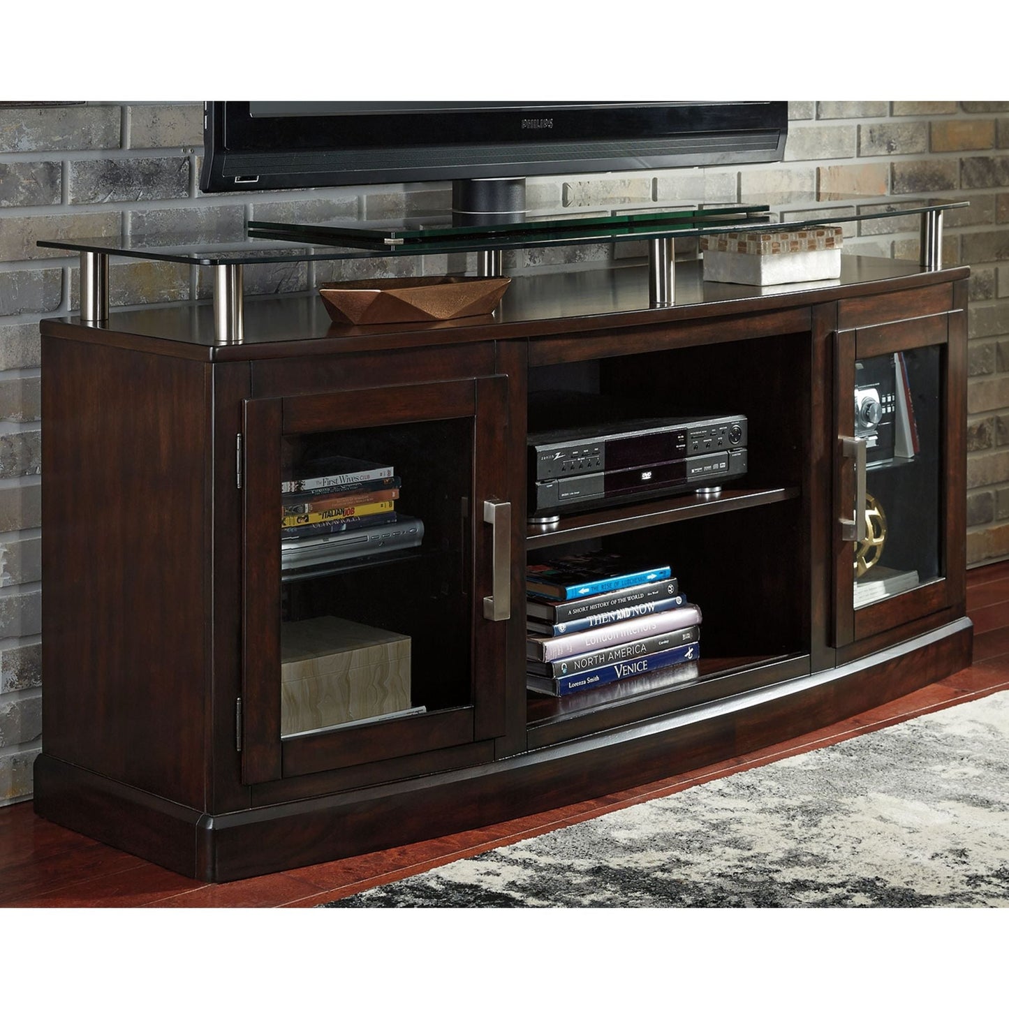 Chanceen TV Stand - Dark Brown