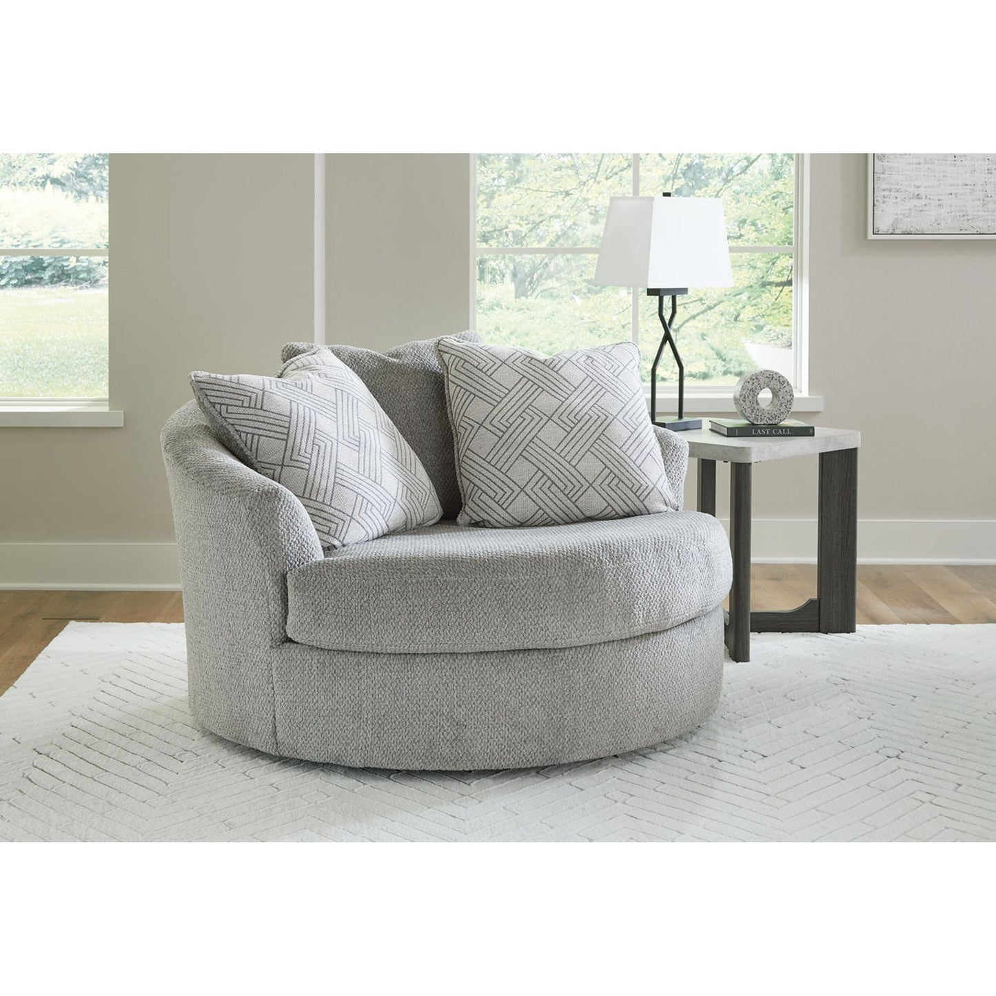 Casselbury Swivel Chair - Cement